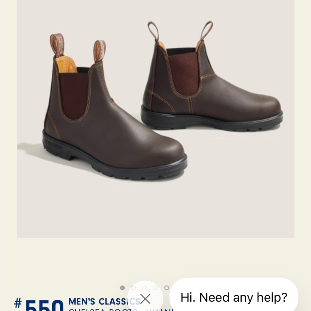 Blundstones 550 men’s leather boots walnut brown